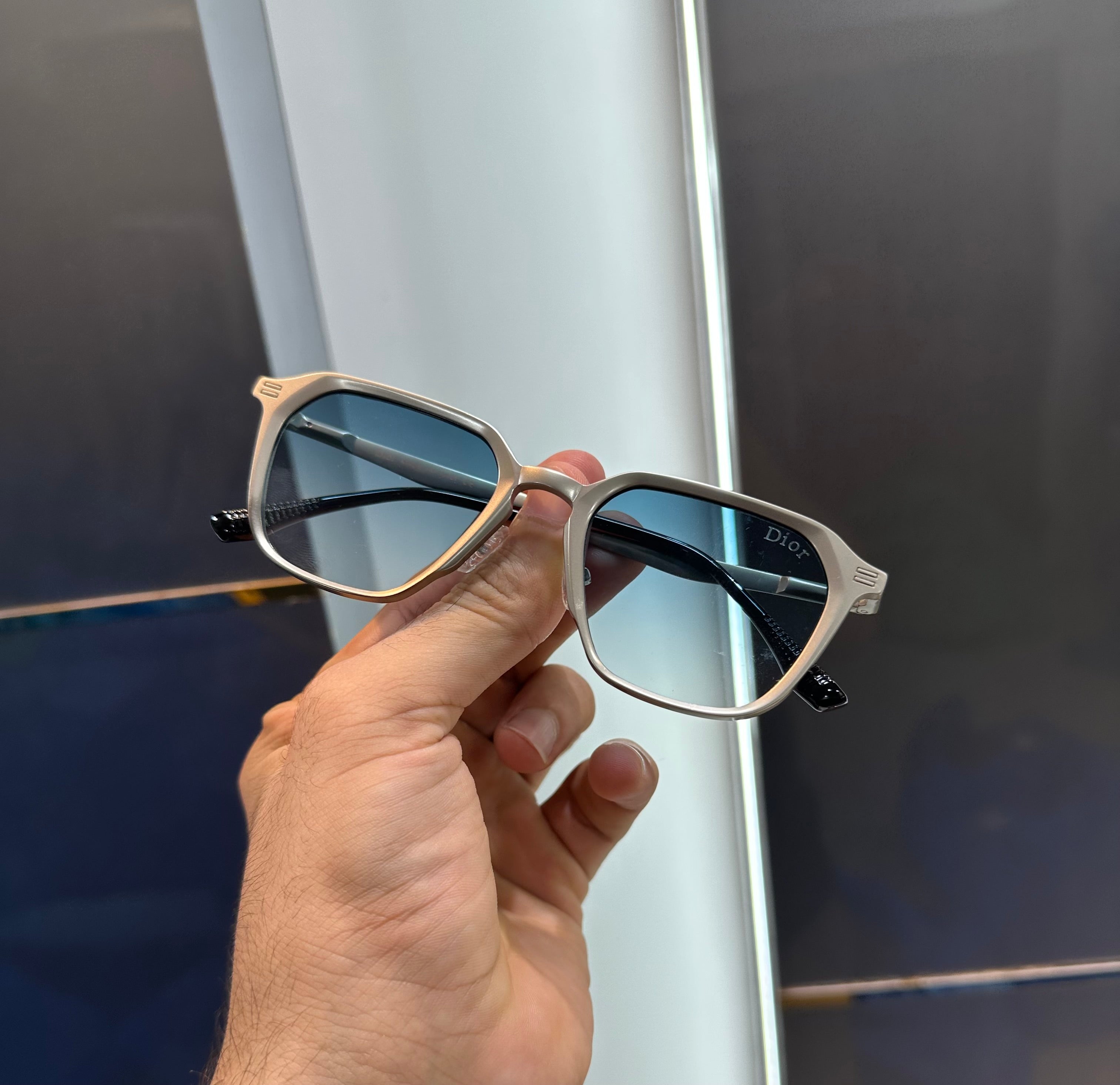 Christian Dior Silver Sky Blue King Khan Edition Luxury Shade With Original Packing