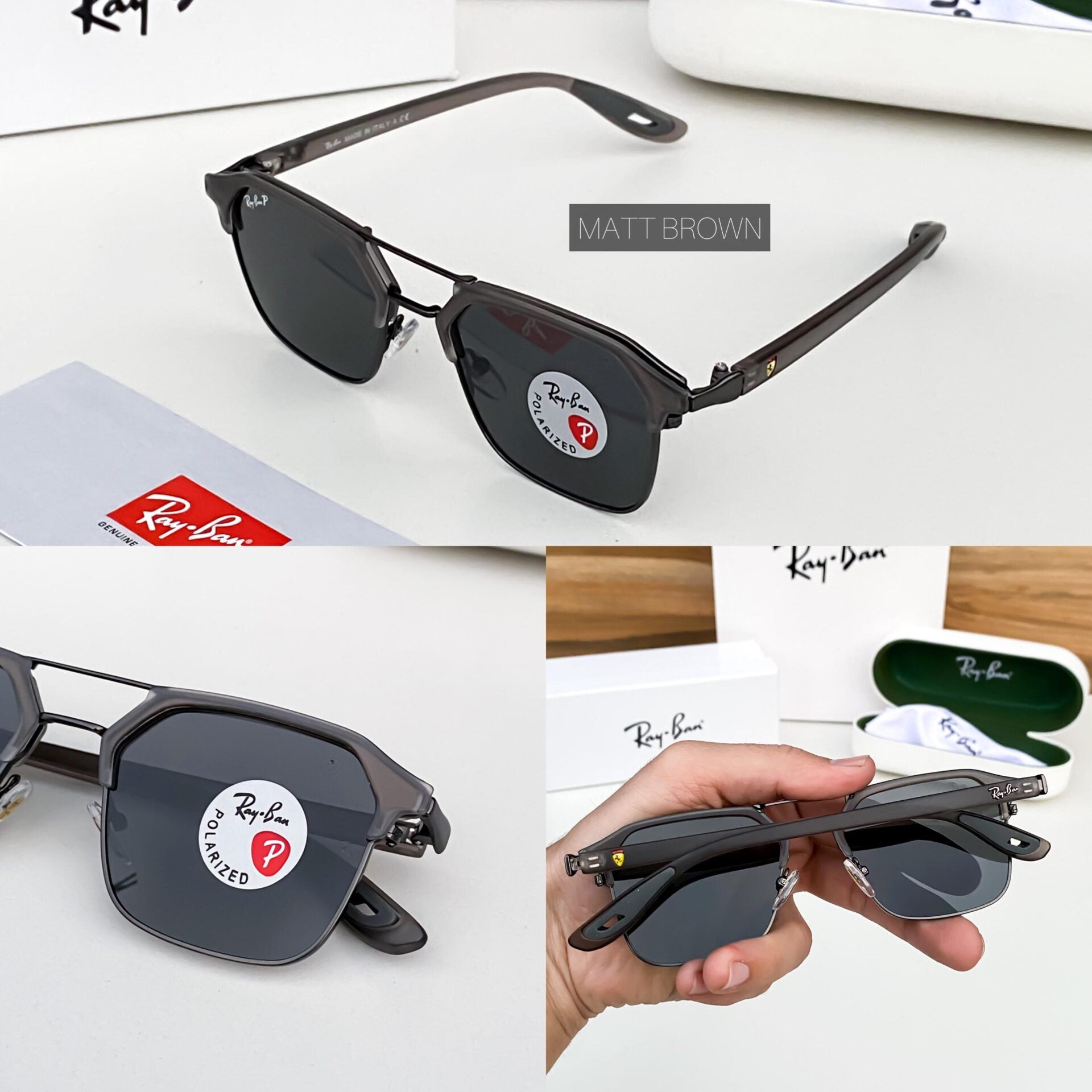 Square Matt Black Sunglasses