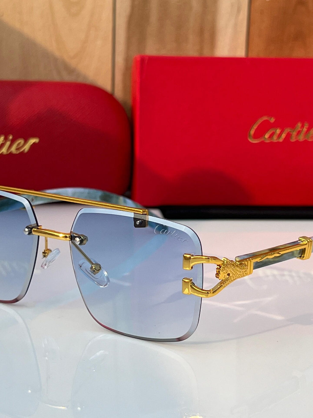 Square Blue Gradient Sunglasses