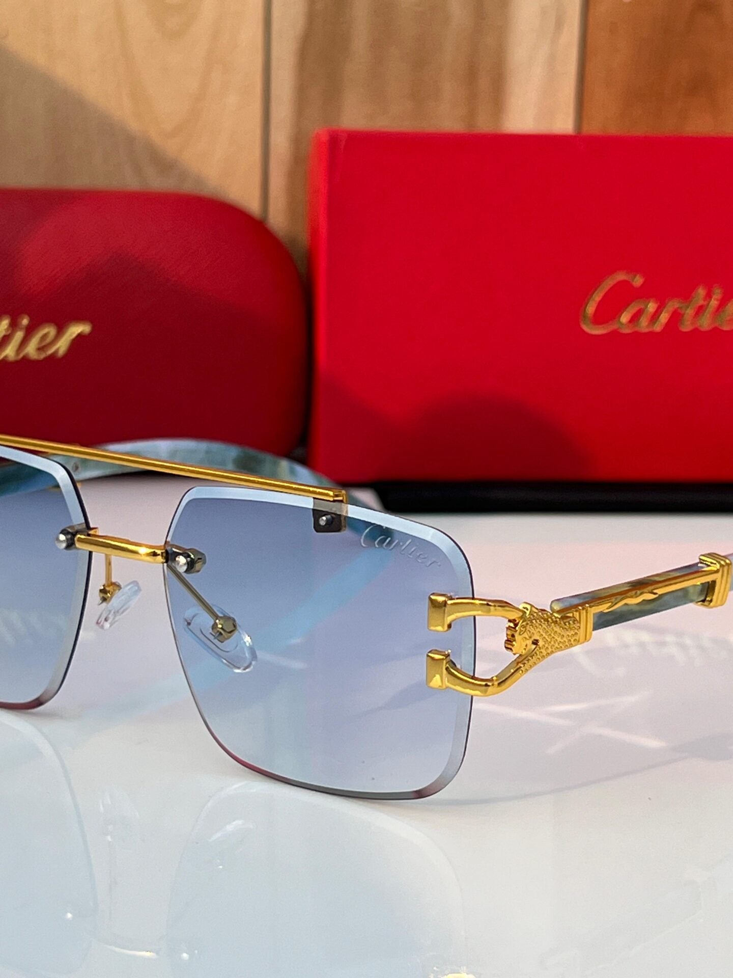 Square Blue Gradient Sunglasses