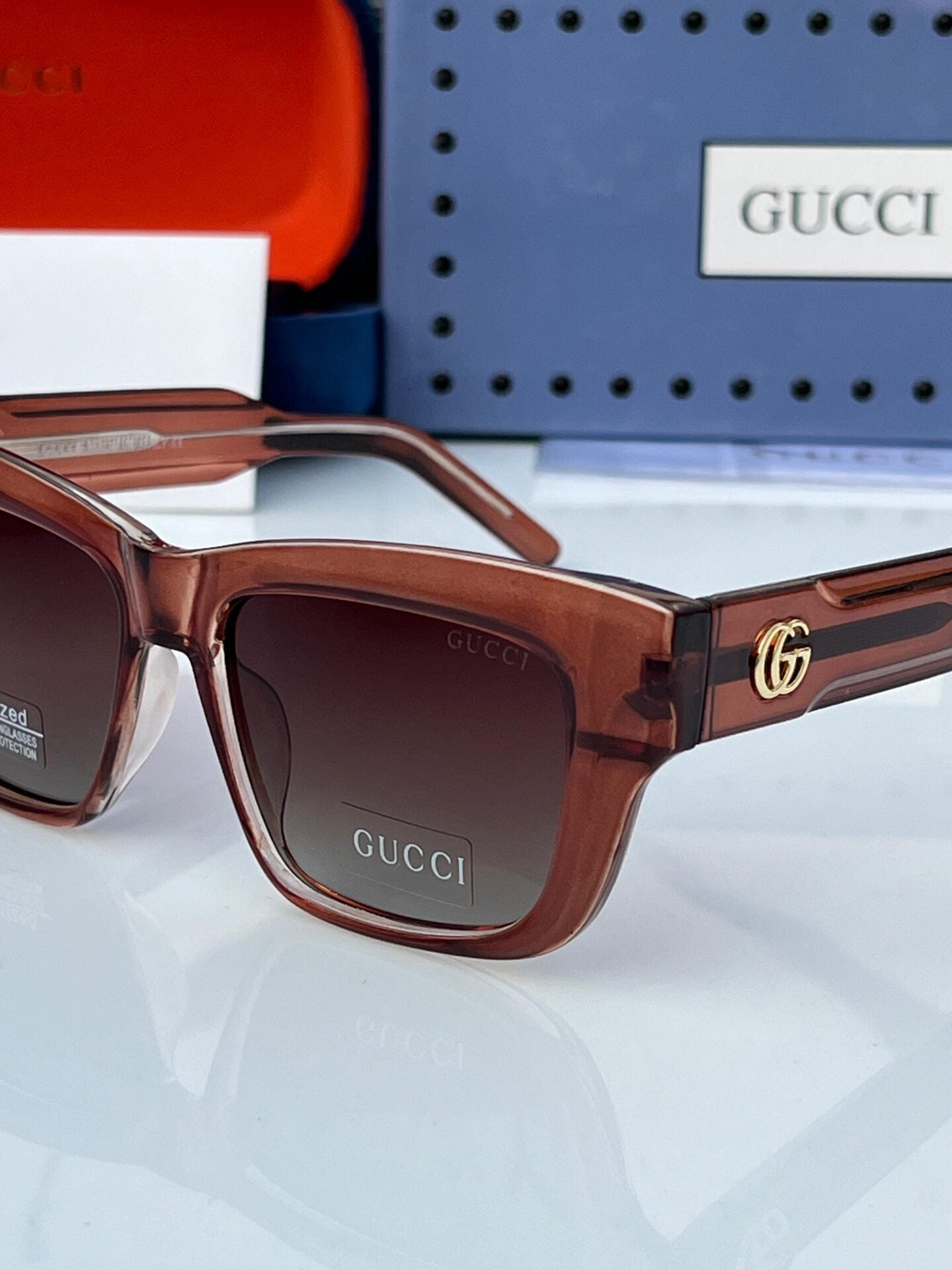Brown Square Sunglasses for Women