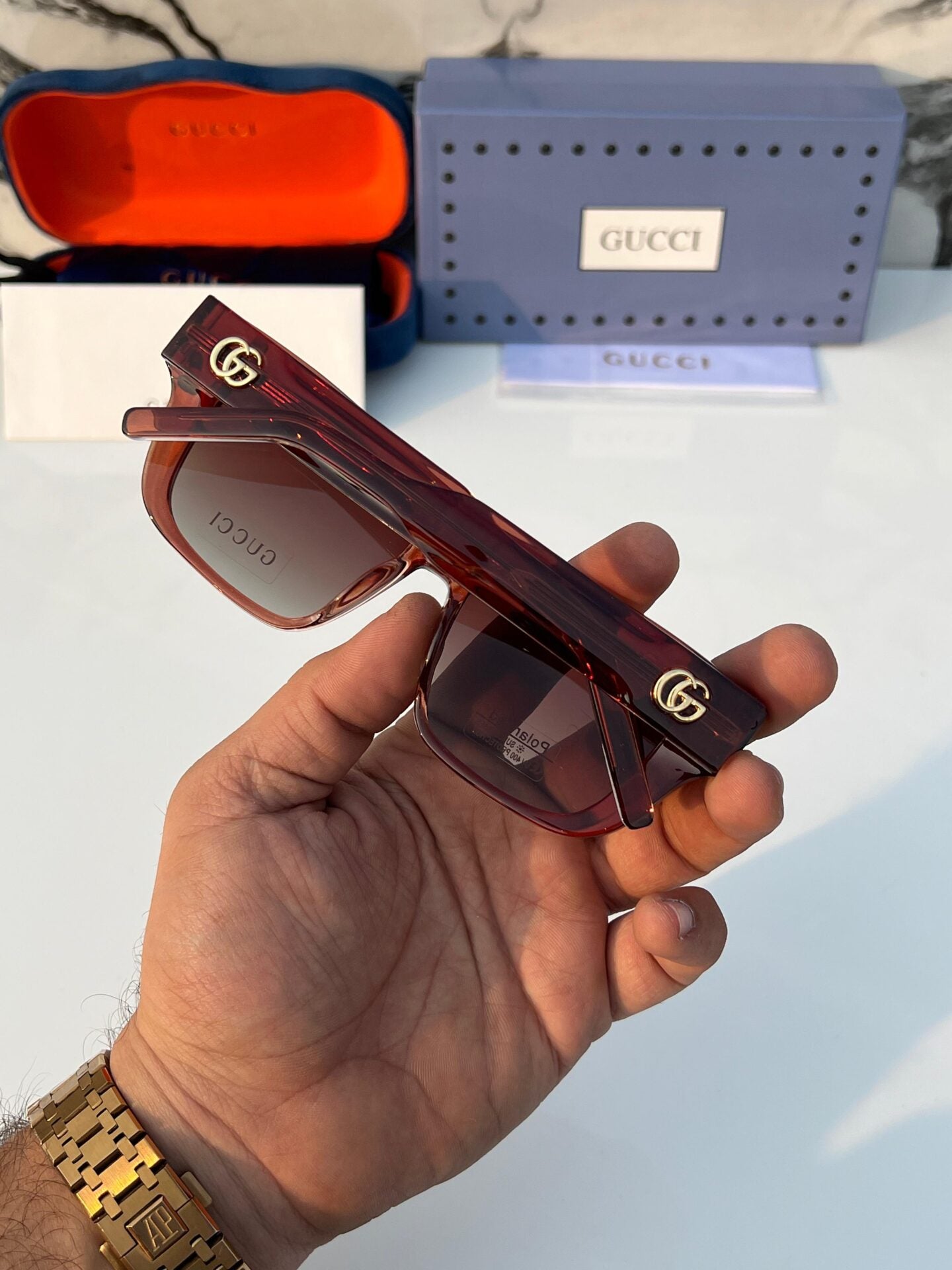 Brown Square Sunglasses for Women